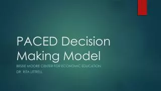 PACED Decision Making Model