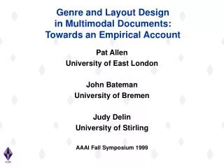 Genre and Layout Design in Multimodal Documents: Towards an Empirical Account