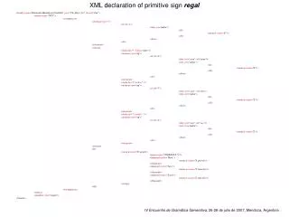 XML declaration of primitive sign regal