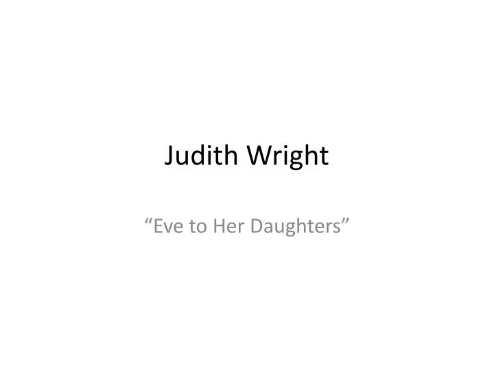 judith wright
