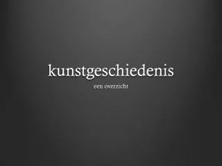 kunstgeschiedenis