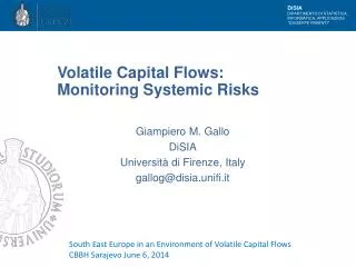 Volatile Capital Flows: Monitoring Systemic Risks