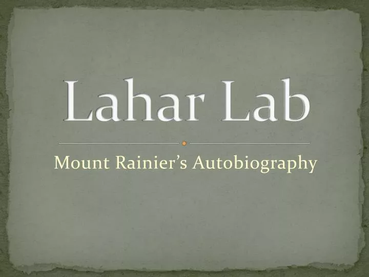 lahar lab