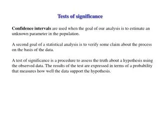 Tests of significance