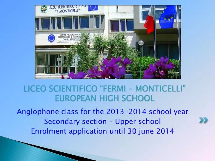 liceo scientifico fermi monticelli european high school