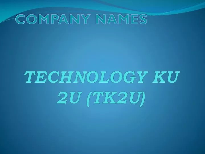 technology ku 2u tk2u