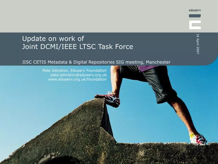 update on work of joint dcmi ieee ltsc task force