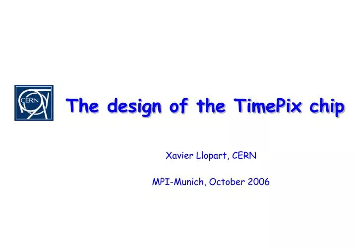 the design of the timepix chip