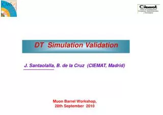 DT Simulation Validation