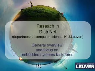 Reseach in DistriNet (department of computer science, K.U.Leuven)