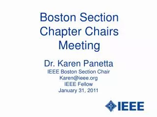 Boston Section Chapter Chairs Meeting