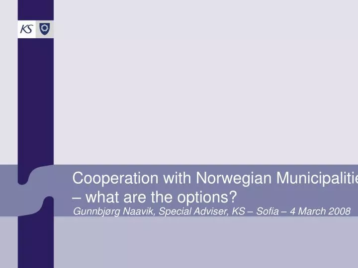 cooperation with norwegian municipalities what are the options