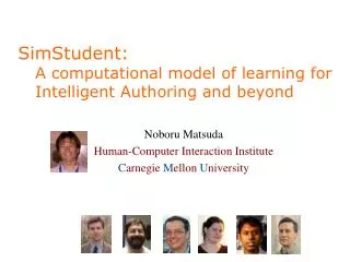 SimStudent: A computational model of learning for Intelligent Authoring and beyond
