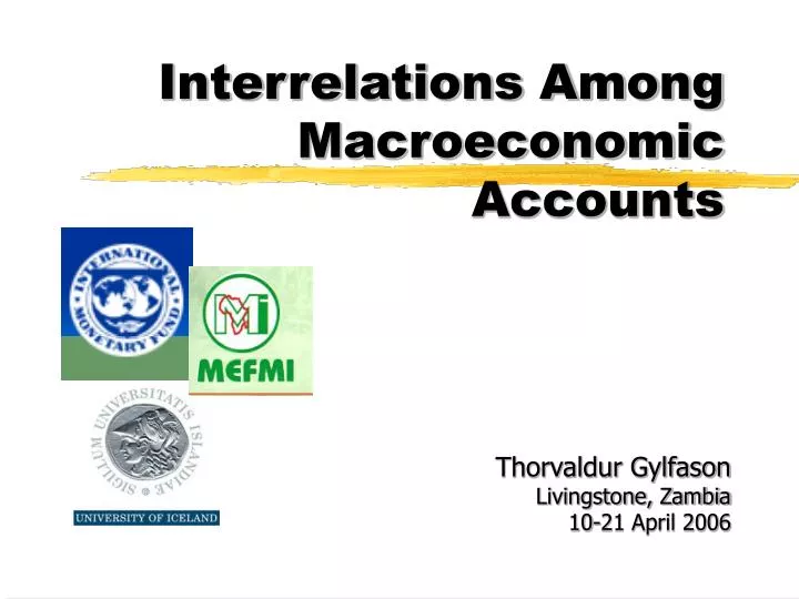 interrelations among macroeconomic accounts