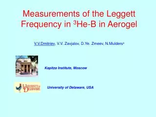 Measurements of the Leggett Frequency in 3 He-B in Aerogel