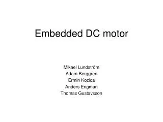 Embedded DC motor