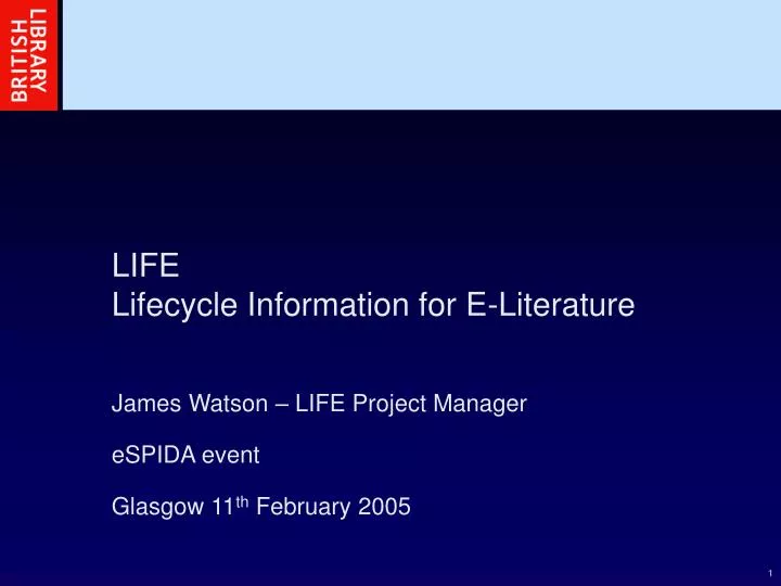 life lifecycle information for e literature