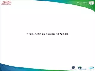 Transactions During Q3/2013