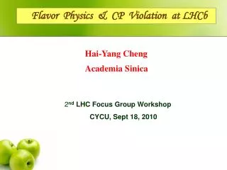 Flavor Physics &amp; CP Violation at LHCb