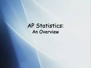 AP Statistics: An Overview