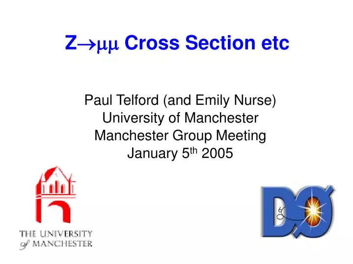 paul telford and emily nurse university of manchester manchester group meeting january 5 th 2005