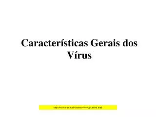 caracter sticas gerais dos v rus