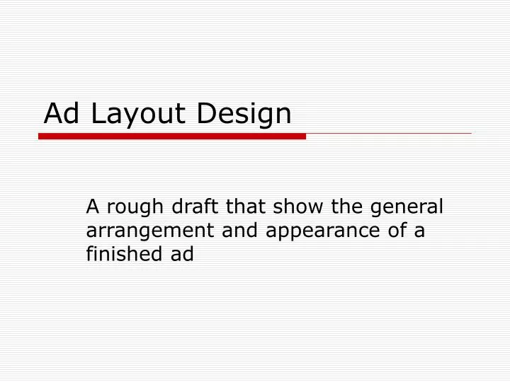 ad layout design