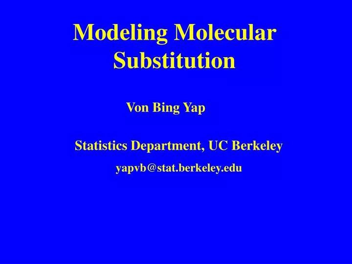 modeling molecular substitution