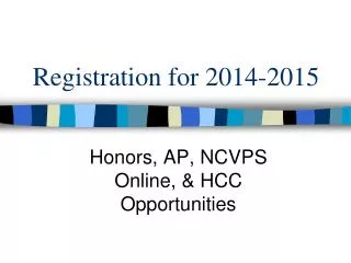 Registration for 2014-2015