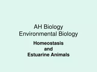 AH Biology Environmental Biology