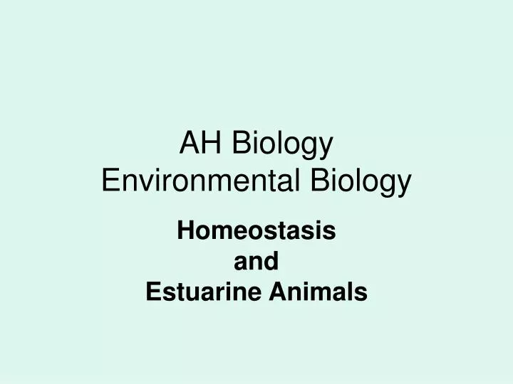 ah biology environmental biology