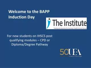 Welcome to the BAPP Induction Day