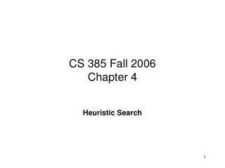 CS 385 Fall 2006 Chapter 4