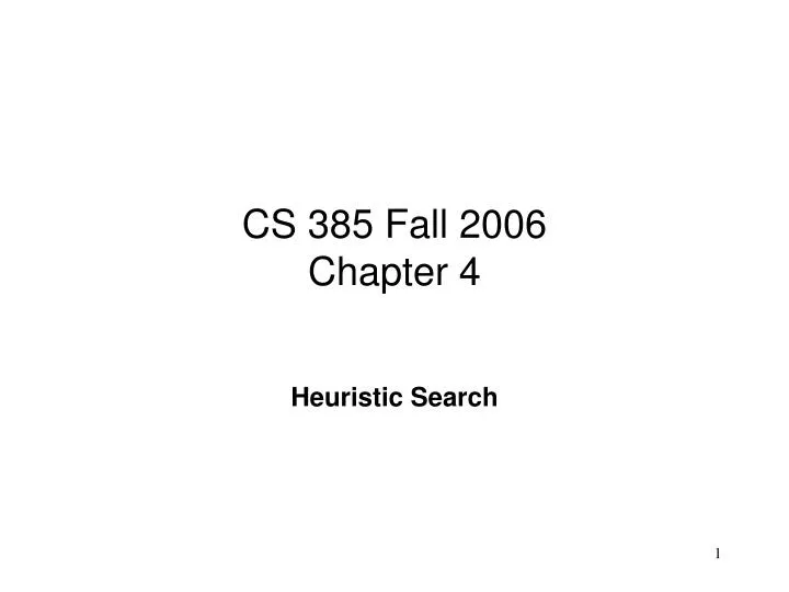 cs 385 fall 2006 chapter 4