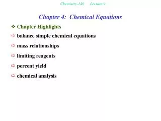 Chemistry-140 Lecture 9