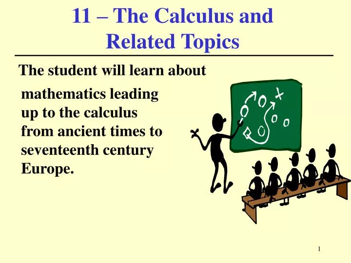 11 the calculus and related topics