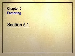 Section 5.1