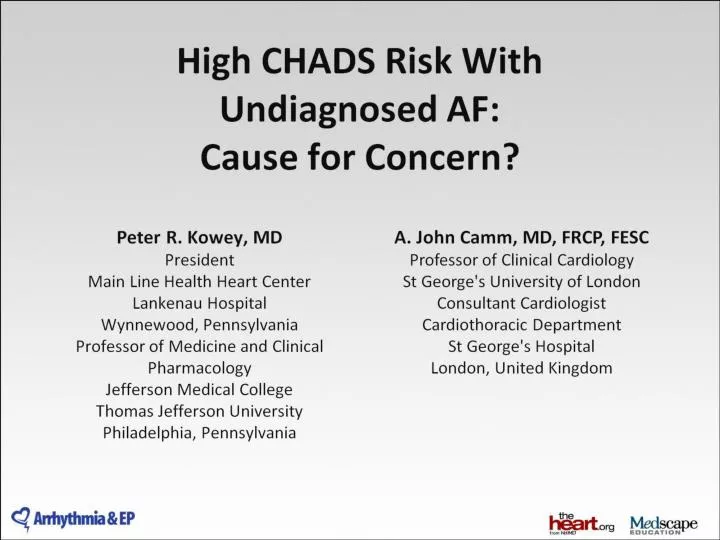 high chads risk with undiagnosed af cause for concern