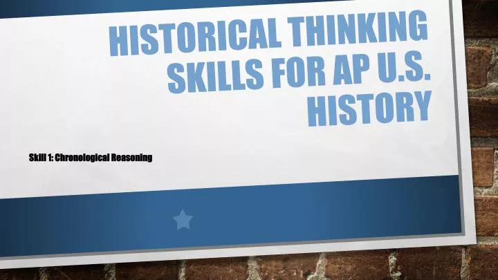 historical thinking skills for ap u s history