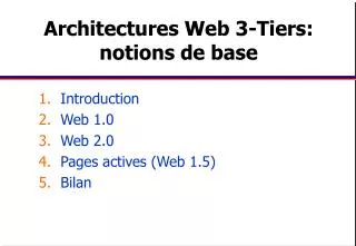architectures web 3 tiers notions de base