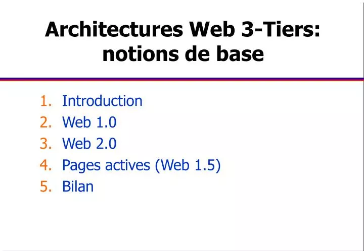 architectures web 3 tiers notions de base
