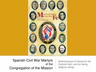 Spanish Civil War Martyrs of the Congregation of the Mission