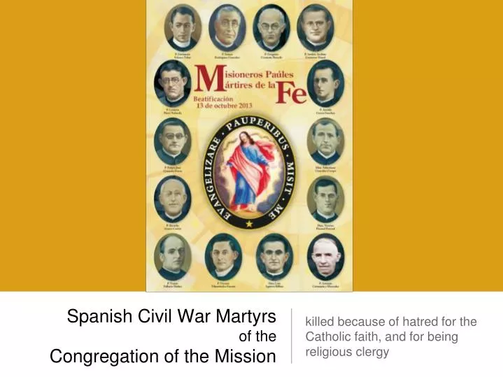 spanish civil war martyrs of the congregation of the mission