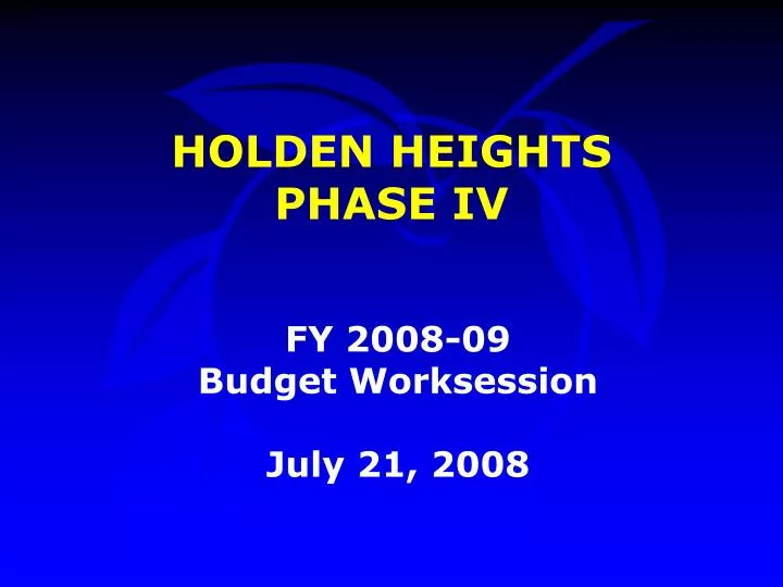 holden heights phase iv