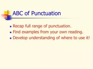 ABC of Punctuation