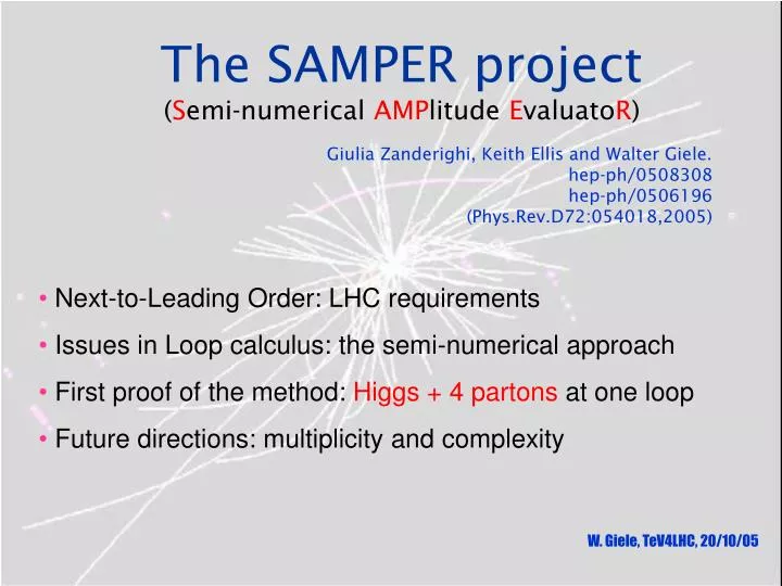 the samper project s emi numerical amp litude e valuato r