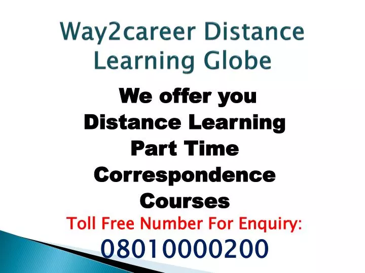way2career distance learning globe