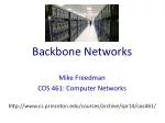 Backbone Networks