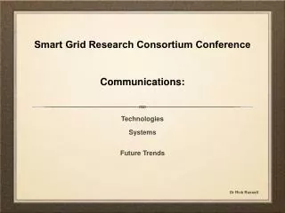 Smart Grid Research Consortium Conference