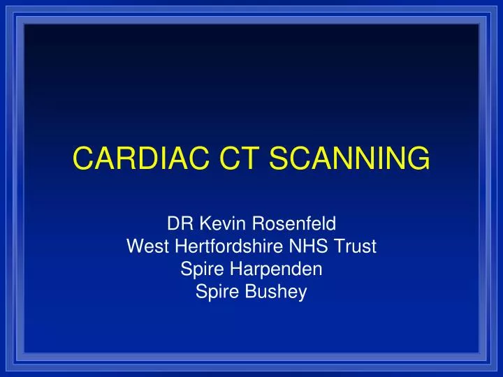 cardiac ct scanning